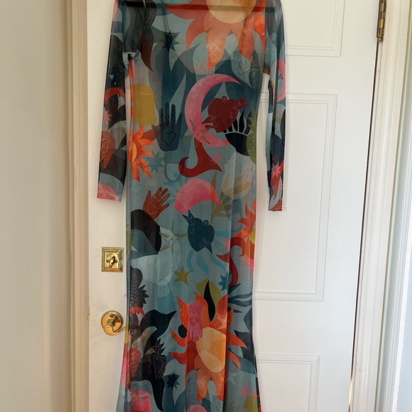 Colorful Abstract Mesh Maxi - Picture 9 of 9